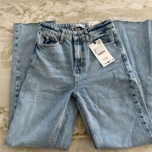 Zara high rise straight leg jeans